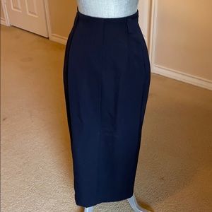 Ellen Tracy Wool Long Black Skirt Size 4